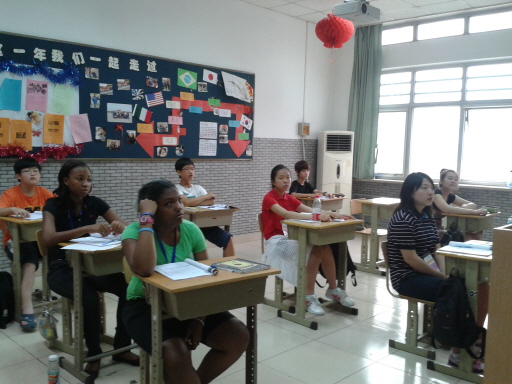 2012 북경청춘캠프 미국학생들과함께 수업